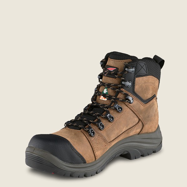 Safety Støvler Herre - Red Wing Trades - 6-Inch Waterproof Csa Toe - Brune/Sort - SNOCZA-309